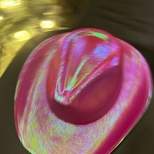 Holographic Pink Cowboy Hat